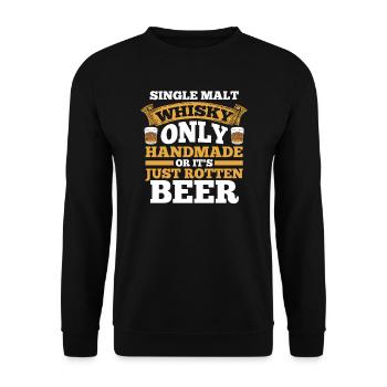 Whisky Alkohol Whiskyliebhaber Geschenk - Unisex Pullover - Schwarz - Vorne - Alina (178cm) & Michal (187cm)