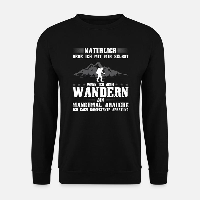 Wandern Berge Wanderer Geschenk - Unisex Pullover - Schwarz