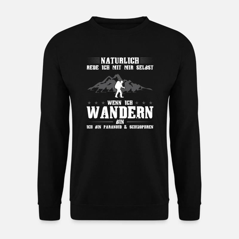 Wandern Berge Bergsteigen Geschenk - Unisex Pullover - Schwarz