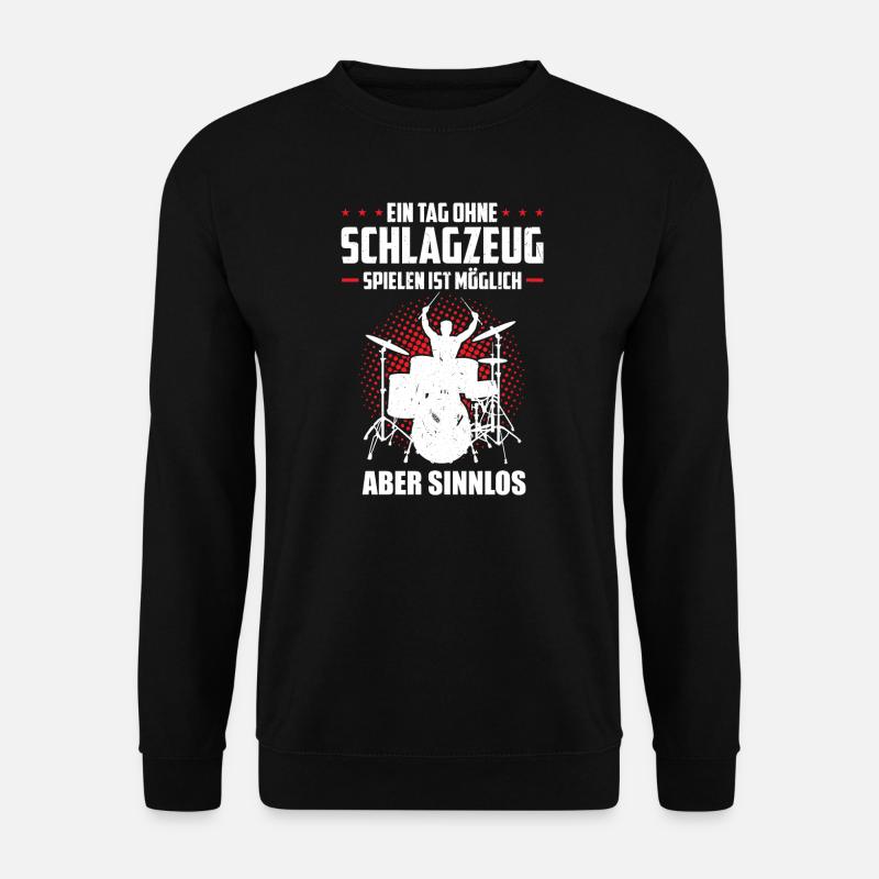 Schlagzeug Musiker Schlagzeuger Geschenk - Unisex Pullover - Schwarz