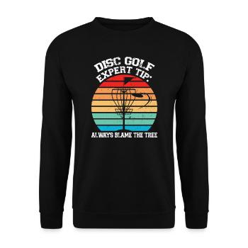 Discgolfer Discgolf Discgolfing Geschenk - Unisex Pullover - Schwarz - Vorne - Alina (178cm) & Michal (187cm)