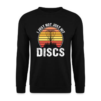 Discgolfer Discgolf Discgolfing Geschenk - Unisex Pullover - Schwarz - Vorne - Alina (178cm) & Michal (187cm)