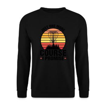 Discgolfer Discgolf Discgolfing Geschenk - Unisex Pullover - Schwarz - Vorne - Alina (178cm) & Michal (187cm)