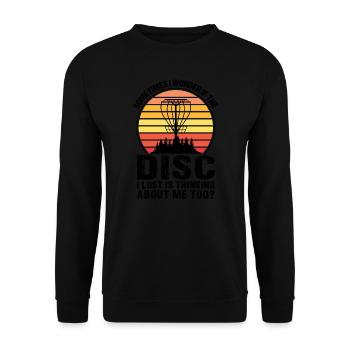 Discgolfer Discgolf Discgolfing Geschenk - Unisex Pullover - Schwarz - Vorne - Alina (178cm) & Michal (187cm)