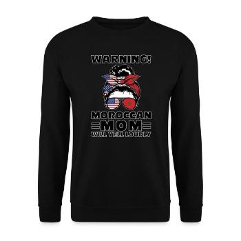 Marokko Marokkaner Marokkanische Wurzeln Geschenk - Unisex Pullover - Schwarz - Vorne - Alina (178cm) & Michal (187cm)