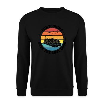 Ponton Pontonierboot Geschenk - Unisex Pullover - Schwarz - Vorne - Alina (178cm) & Michal (187cm)