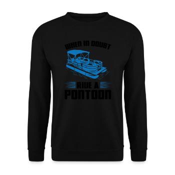 Ponton Pontonierboot Geschenk - Unisex Pullover - Schwarz - Vorne - Alina (178cm) & Michal (187cm)