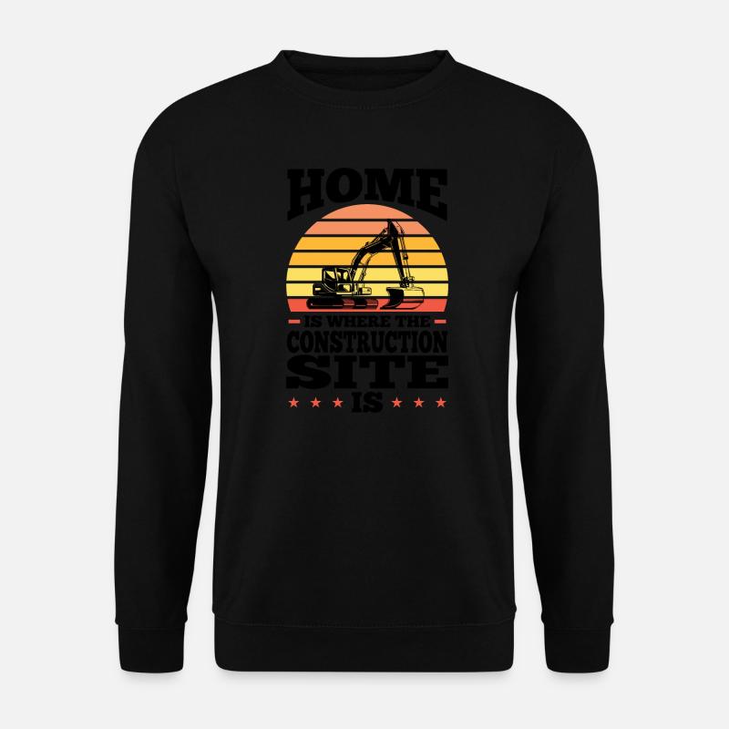 Baustelle Bauherr Geschenk - Unisex Pullover - Schwarz