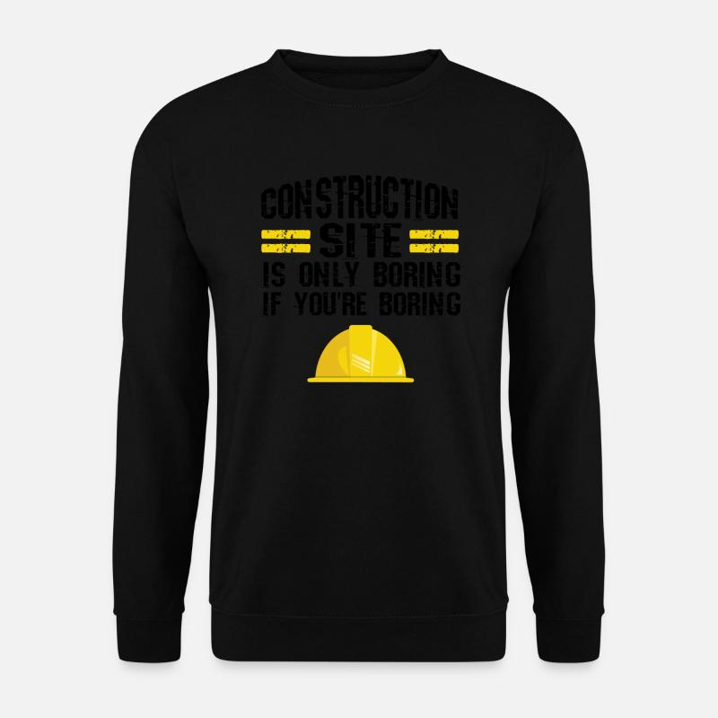Baustelle Bauherr Geschenk - Unisex Pullover - Schwarz