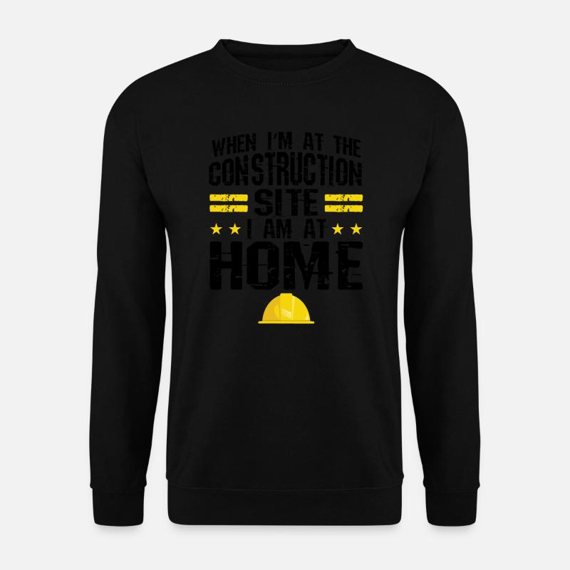Baustelle Bauherr Geschenk - Unisex Pullover - Schwarz