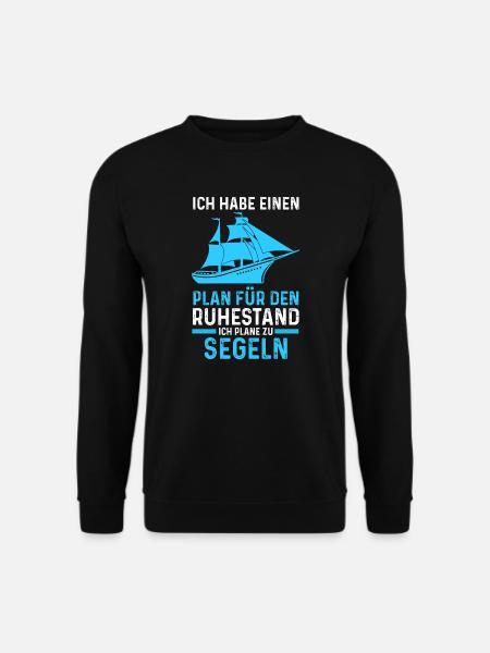 Segeln Rentner Segelboot Geschenk - Unisex Pullover - Schwarz