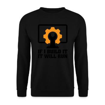Technischer Support Computertechniker Technischer - Unisex Pullover - Schwarz - Vorne - Alina (178cm) & Michal (187cm)