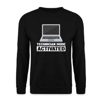 Technischer Support Computertechniker Technischer - Unisex Pullover - Schwarz - Vorne - Alina (178cm) & Michal (187cm)