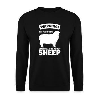 Schafe Schafhalter Geschenk - Unisex Pullover - Schwarz - Vorne - Alina (178cm) & Michal (187cm)