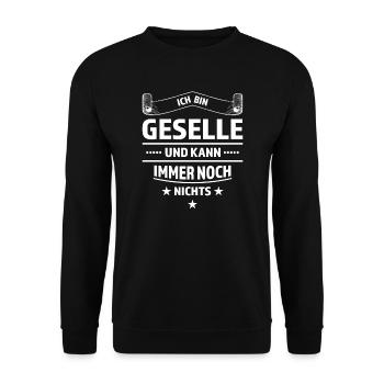 Geselle Prüfung Gesellen Prüfung Geschenk - Unisex Pullover - Schwarz - Vorne - Alina (178cm) & Michal (187cm)