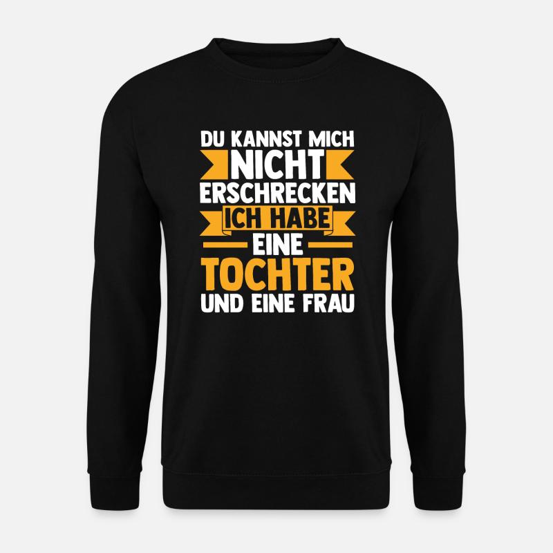 Papa Tochter Papa von Tochter Geschenk - Unisex Pullover - Schwarz