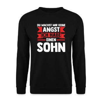 Papa Tochter Vater Geschenk - Unisex Pullover - Schwarz - Vorne - Alina (178cm) & Michal (187cm)