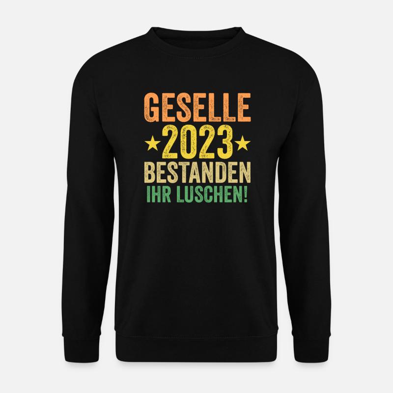 Geselle Prüfung Gesellenbrief Geschenk - Unisex Pullover - Schwarz