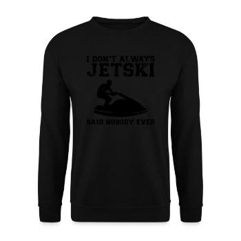 Jetski Jetskifahren Wintersport Geschenk - Unisex Pullover - Schwarz - Vorne - Alina (178cm) & Michal (187cm)