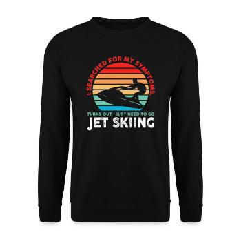 Jetski Jetskifahren Wintersport Geschenk - Unisex Pullover - Schwarz - Vorne - Alina (178cm) & Michal (187cm)