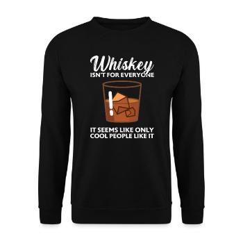 Whiskey trinken Whiskey trinken Whiskey Geschenk - Unisex Pullover - Schwarz - Vorne - Alina (178cm) & Michal (187cm)