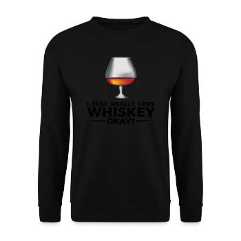 Whiskey trinken Whiskey trinken Whiskey Geschenk - Unisex Pullover - Schwarz - Vorne - Alina (178cm) & Michal (187cm)