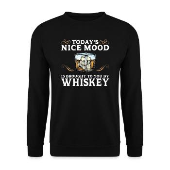 Whiskey trinken Whiskey trinken Whiskey Geschenk - Unisex Pullover - Schwarz - Vorne - Alina (178cm) & Michal (187cm)