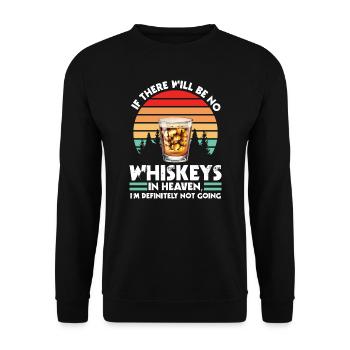 Whiskey trinken Whiskey trinken Whiskey Geschenk - Unisex Pullover - Schwarz - Vorne - Alina (178cm) & Michal (187cm)