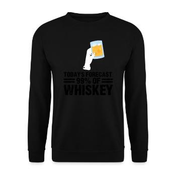 Whiskey trinken Whiskey trinken Whiskey Geschenk - Unisex Pullover - Schwarz - Vorne - Alina (178cm) & Michal (187cm)
