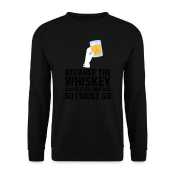 Whiskey trinken Whiskey trinken Whiskey Geschenk - Unisex Pullover - Schwarz - Vorne - Alina (178cm) & Michal (187cm)