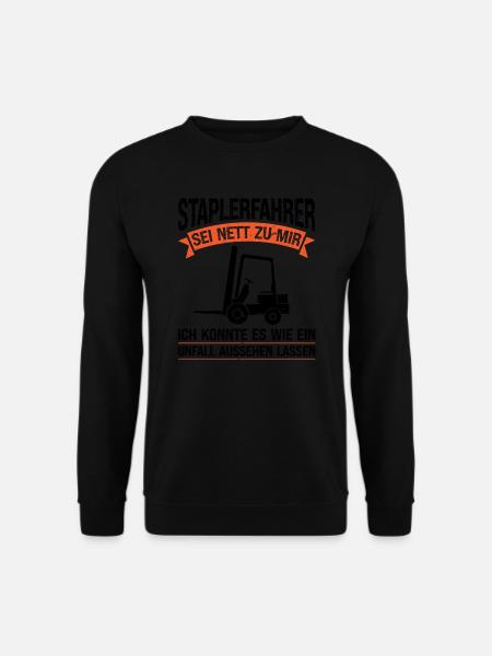 Staplerfahrer Beruf Stapler Geschenk - Unisex Pullover - Schwarz