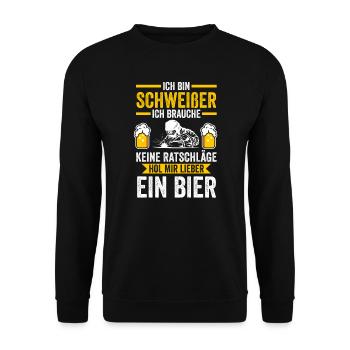 Schweißer Beruf Schweisser Geschenk - Unisex Pullover - Schwarz - Vorne - Alina (178cm) & Michal (187cm)