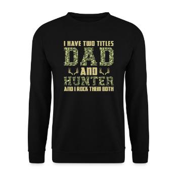 Jäger Jagd Jagd Geschenk - Unisex Pullover - Schwarz - Vorne - Alina (178cm) & Michal (187cm)