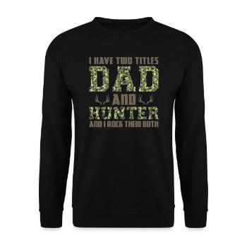Jäger Jagd Jagd Geschenk - Unisex Pullover - Schwarz - Vorne - Alina (178cm) & Michal (187cm)