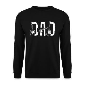 Guitars Daddy Fun Father's Day Guitar Lovers - Unisex Sweatshirt - black - Front - Alina (178cm) & Michal (187cm)