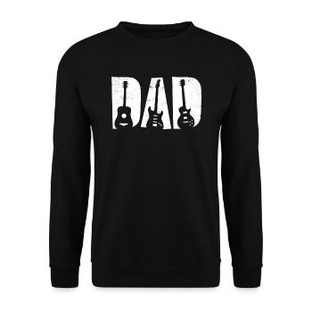 Guitars Daddy Fun Father's Day Guitar Lovers - Unisex Sweatshirt - black - Front - Alina (178cm) & Michal (187cm)