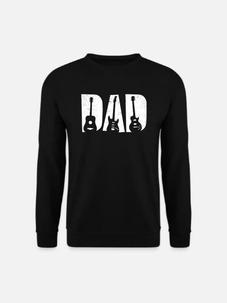 Guitares Papa Fun Fête des Pères Guitare Amoureux - Sweat-shirt Unisexe - noir