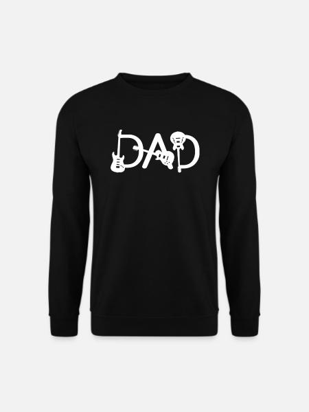 Gitarren Papa Lustiges Vatertag Gitarrenliebhaber - Unisex Pullover - Schwarz