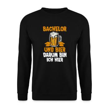 Bachelor Prüfung Bachelor Prüfung Geschenk - Unisex Pullover - Schwarz - Vorne - Alina (178cm) & Michal (187cm)