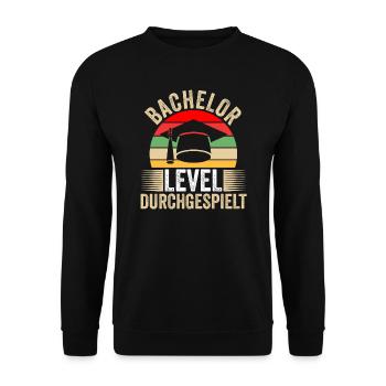 Bachelor Prüfung Bachelor Prüfung Geschenk - Unisex Pullover - Schwarz - Vorne - Alina (178cm) & Michal (187cm)