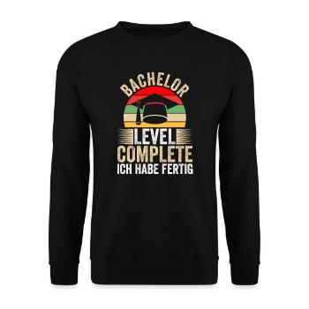 Bachelor Prüfung Bachelor Prüfung Geschenk - Unisex Pullover - Schwarz - Vorne - Alina (178cm) & Michal (187cm)