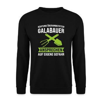 Galabauer Beruf Galabau Geschenk - Unisex Pullover - Schwarz - Vorne - Alina (178cm) & Michal (187cm)