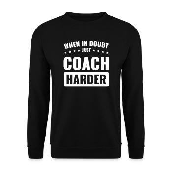Trainer Trainer Sport Geschenk - Unisex Pullover - Schwarz - Vorne - Alina (178cm) & Michal (187cm)