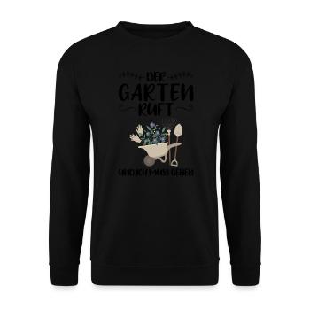 Garten Pflanze Pflanzen Geschenk - Unisex Pullover - Schwarz - Vorne - Alina (178cm) & Michal (187cm)