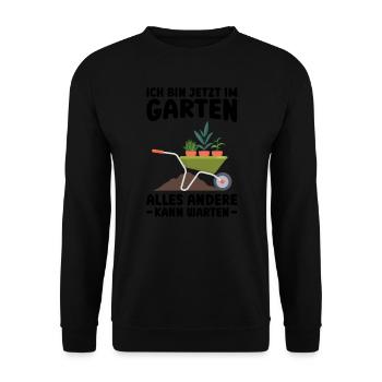 Garten Pflanze Gartenliebhaber Geschenk - Unisex Pullover - Schwarz - Vorne - Alina (178cm) & Michal (187cm)