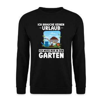 Garten Pflanze Gärtnerei Geschenk - Unisex Pullover - Schwarz - Vorne - Alina (178cm) & Michal (187cm)