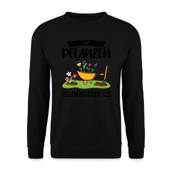 Garten Pflanze Gartenarbeit Geschenk - Unisex Pullover - Schwarz - Vorne - Alina (178cm) & Michal (187cm)