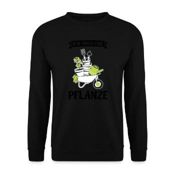 Garten Pflanze Gartenarbeit Geschenk - Unisex Pullover - Schwarz - Vorne - Alina (178cm) & Michal (187cm)