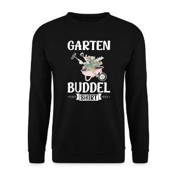 Garten Pflanze Gärtnerei Geschenk - Unisex Pullover - Schwarz - Vorne - Alina (178cm) & Michal (187cm)