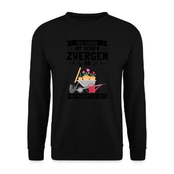 Garten Pflanze Gartenliebhaber Geschenk - Unisex Pullover - Schwarz - Vorne - Alina (178cm) & Michal (187cm)
